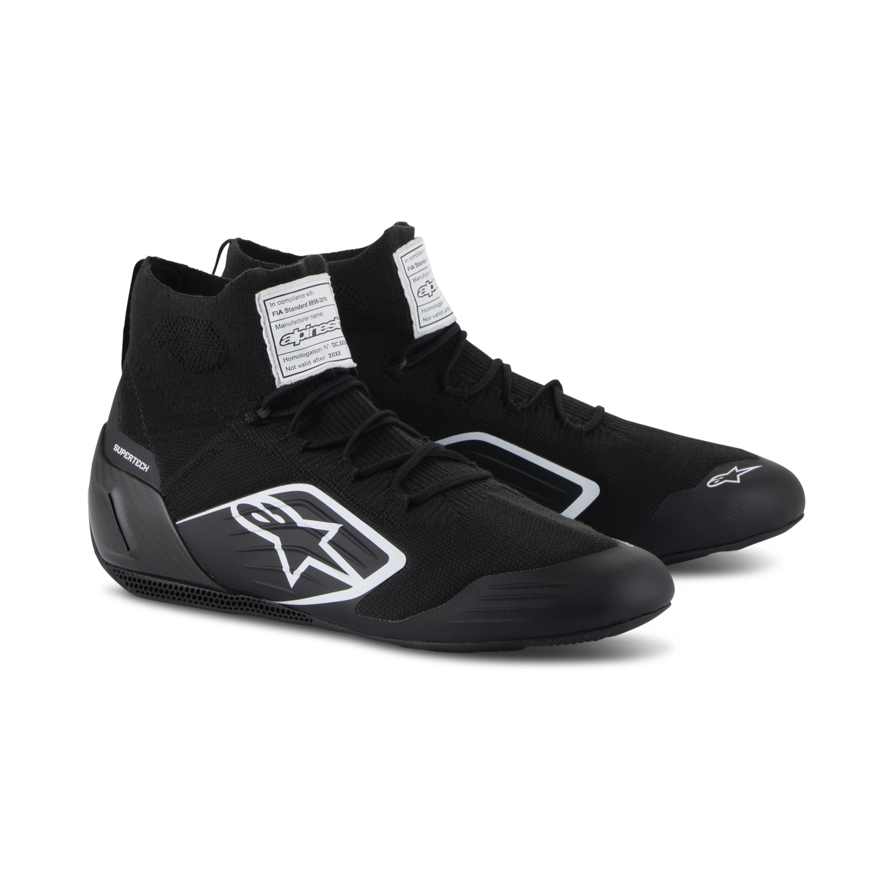 AStars SUPERTECH SHOES US- BLACK- SFI/FIA-
