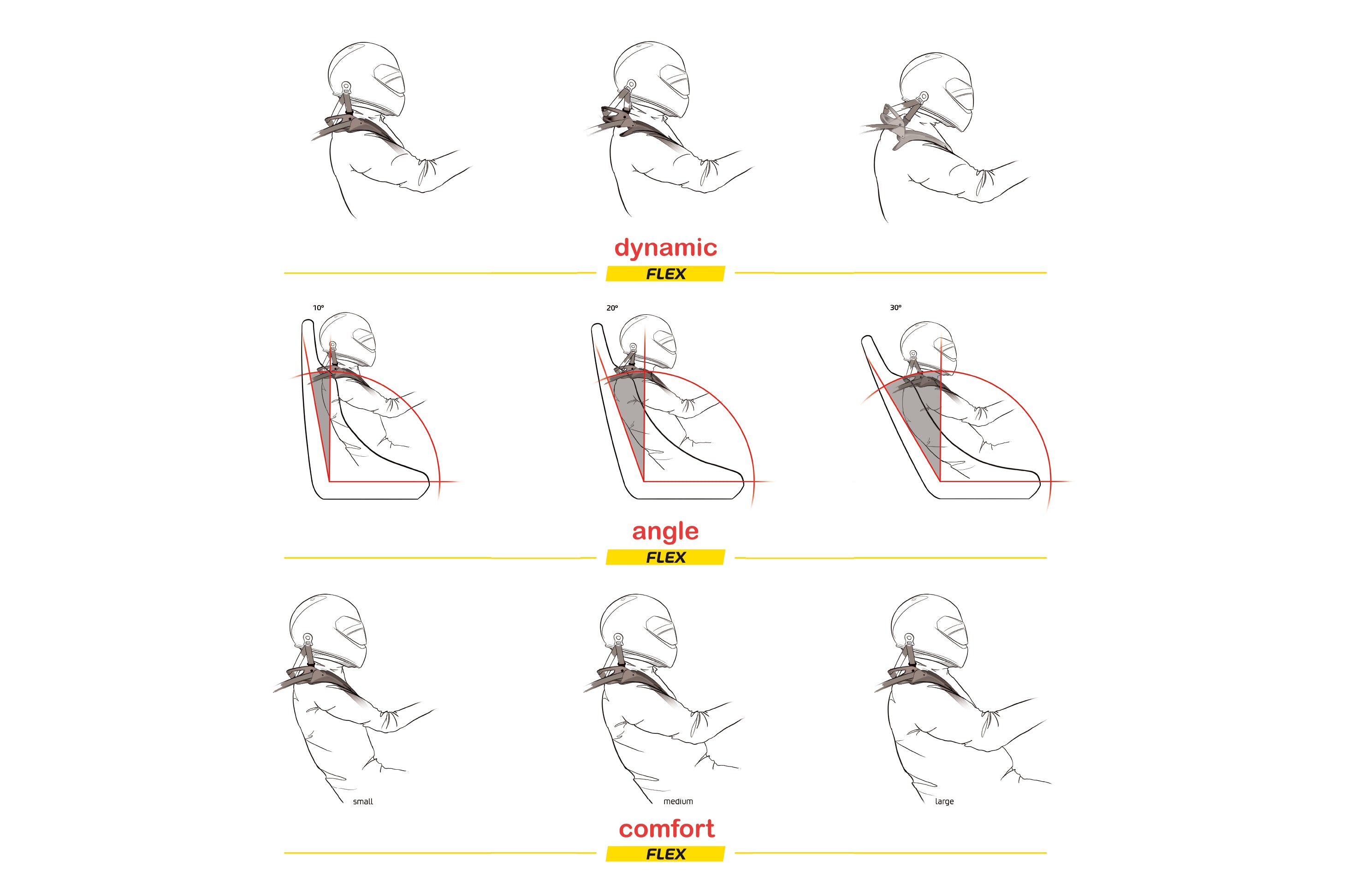 Schroth SHR Flex SFI 38.1 Cutout for Collar Bone With Comfort Pads- Includes Helmet Posts
