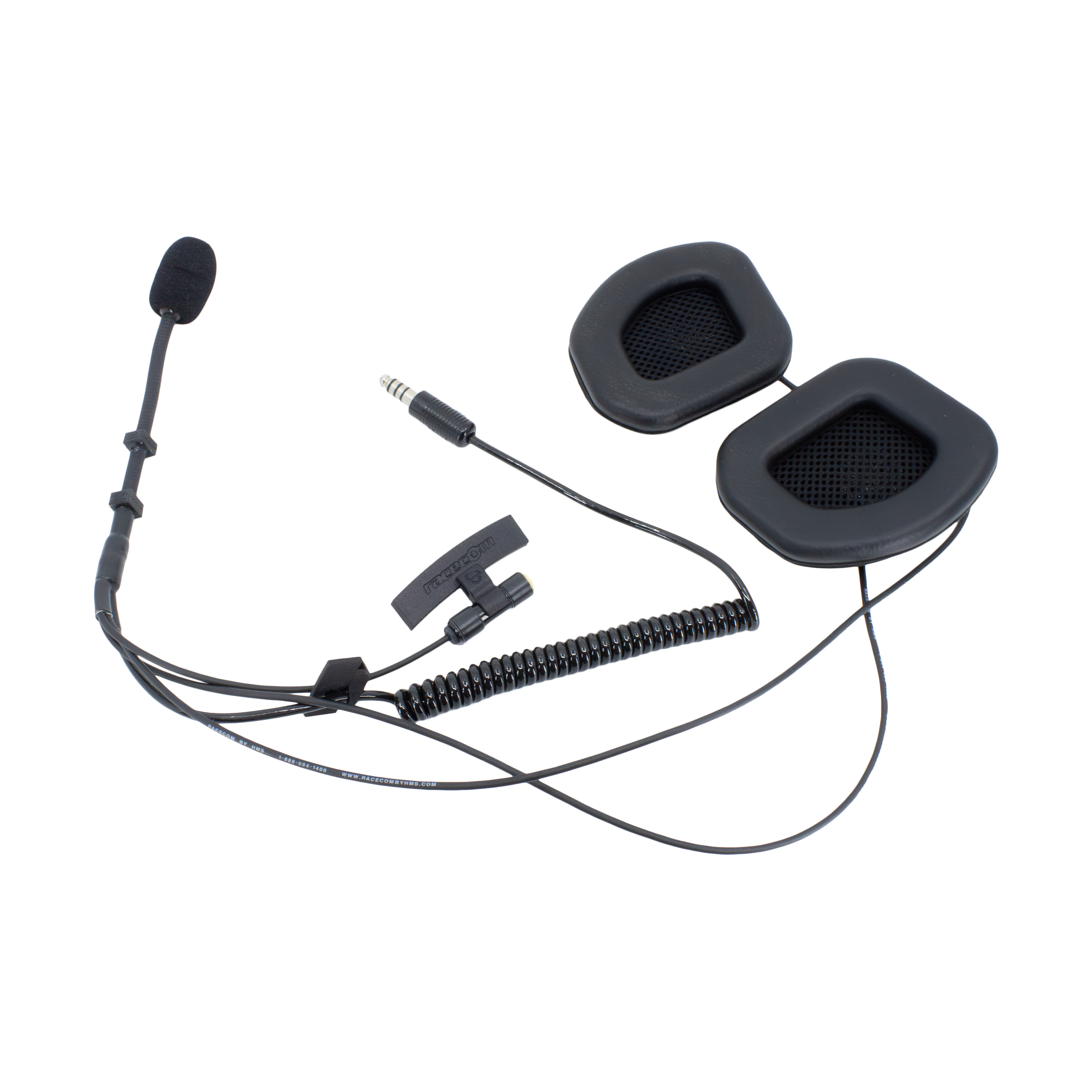 Noise Reduction Earcups and earbuds with Boom Style mic and IMSA connection (SH HK1151)